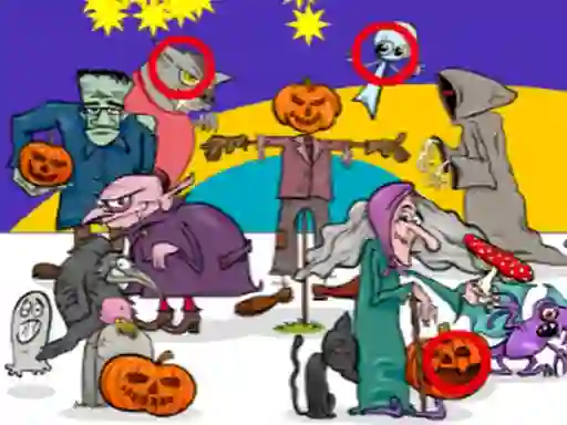 بازی Find 5 Differences Halloween آنلاین