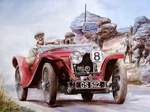 بازی Painting Vintage Cars Jigsaw Puzzle 2 آنلاین