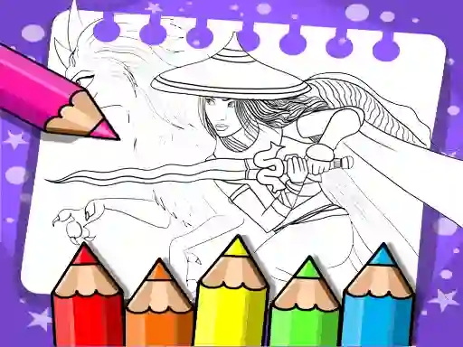 بازی Raya And The Last Dragon Coloring Book آنلاین