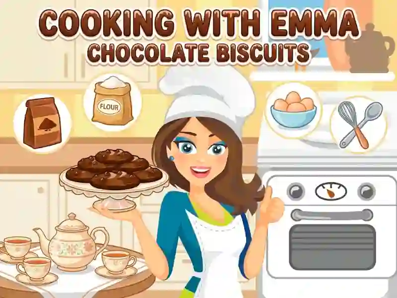 بازی Cooking with Emma Chocolate Biscuits آنلاین