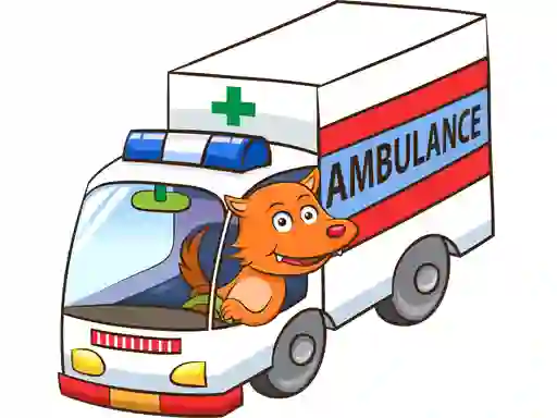 بازی Cartoon Ambulance Puzzle آنلاین
