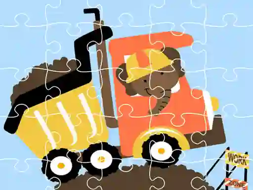 بازی Dumper Trucks Jigsaw آنلاین