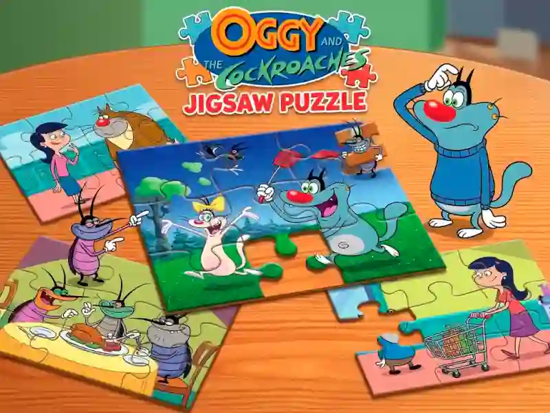 بازی Oggy and the Cockroaches Jigsaw Puzzle آنلاین
