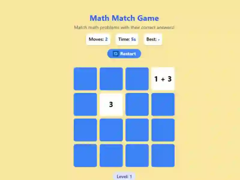 بازی Math Match Game آنلاین