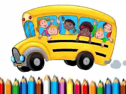 بازی School Bus Coloring Book آنلاین