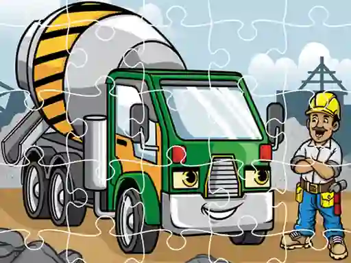 بازی Construction Trucks Jigsaw آنلاین
