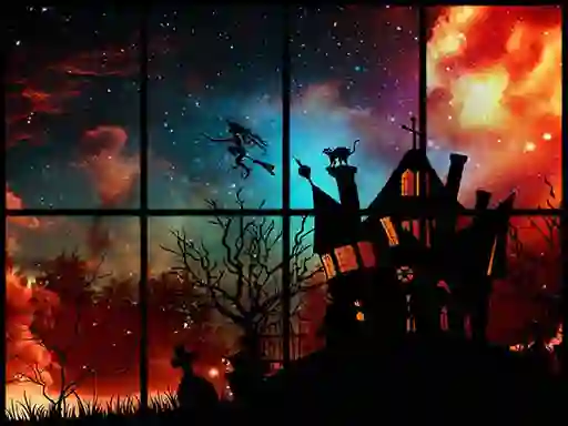 بازی Sliding Halloween Party آنلاین