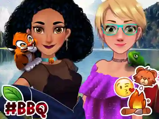 بازی Jasmine & Rapunzel on Camping آنلاین