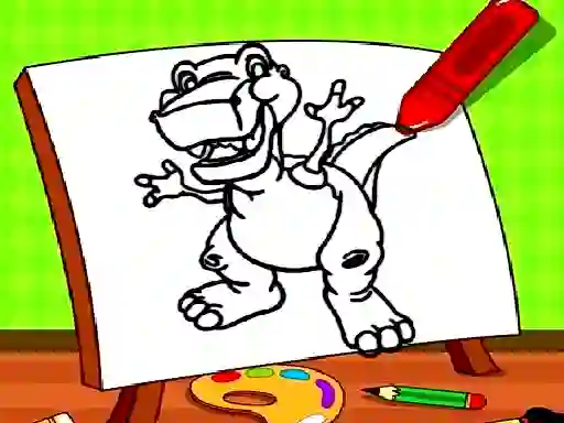 بازی Easy Kids Coloring Dinosaur آنلاین
