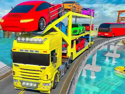 بازی Crazy Mega Car Transport Truck Game آنلاین