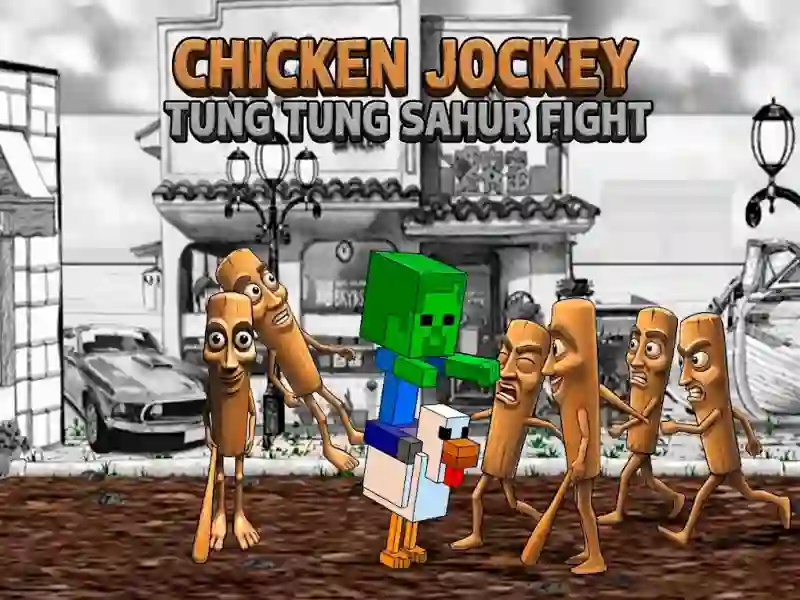 بازی Chicken Jockey Tung Tung Sahur Fight آنلاین