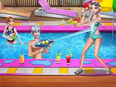 بازی Sisters Pool Party آنلاین