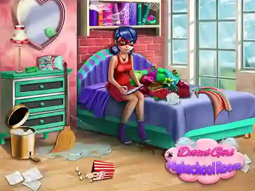 بازی Dotted Girl: Highschool room آنلاین
