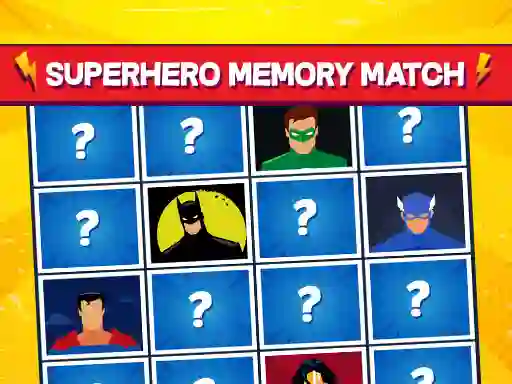 بازی Superhero Memory Match آنلاین