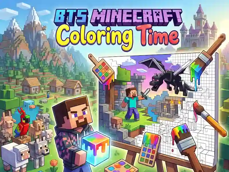 بازی BTS Minecraft Coloring Time آنلاین