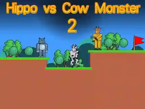 بازی Hippo vs Cow Monster 2 آنلاین
