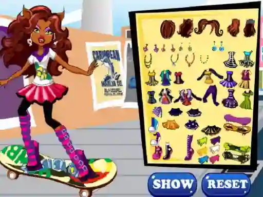 بازی Clawdeen skates آنلاین