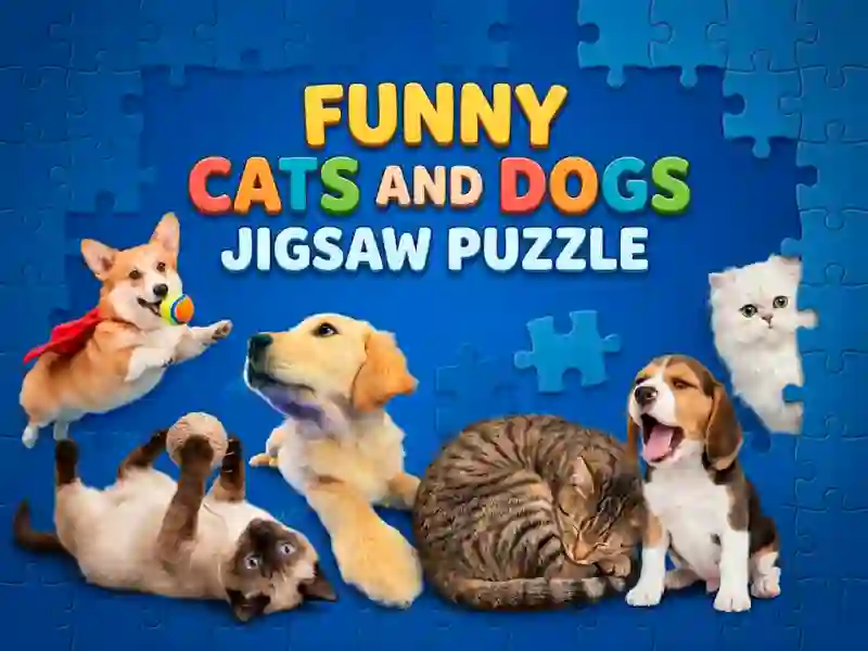 بازی Funny Cats And Dogs Jigsaw Puzzle آنلاین