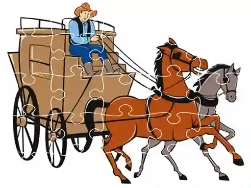 بازی Wagons Jigsaw آنلاین