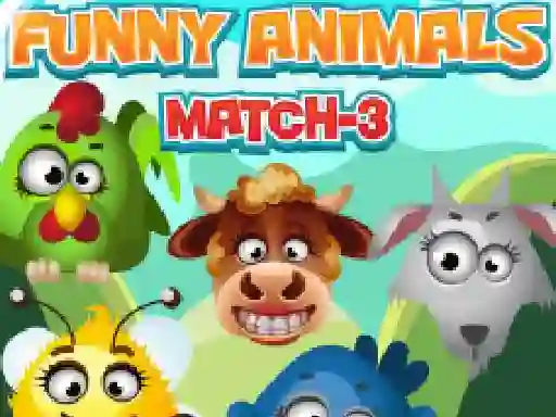 بازی Funny Animals Match 3 آنلاین