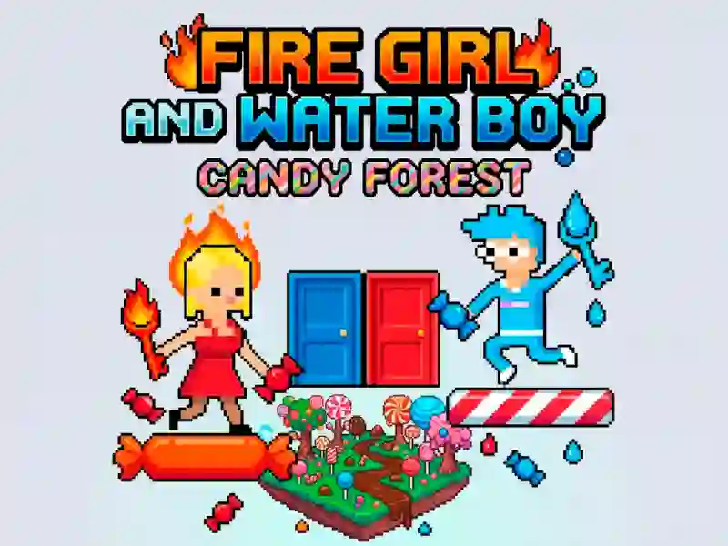 بازی Fire Girl and Water Boy Candy Forest آنلاین