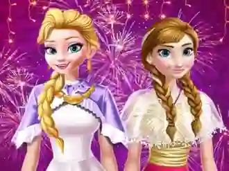 بازی Ellie and Annie New Year Eve Party آنلاین