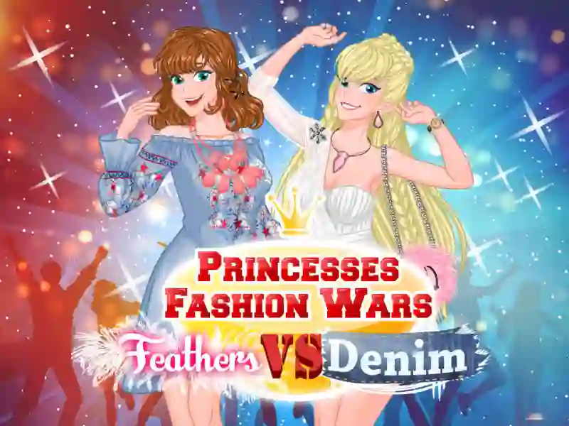 بازی Princesses Fashion Wars Feathers VS Denim آنلاین