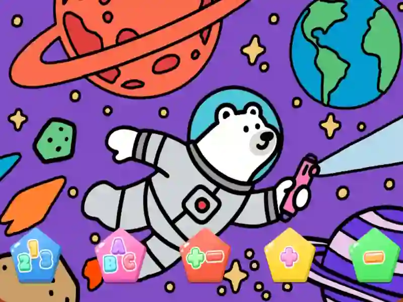 بازی Color By Code Space Bear آنلاین
