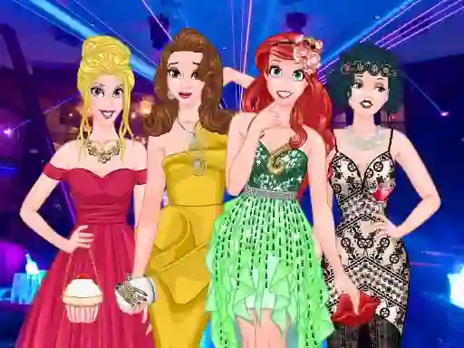 بازی  Princesses Graduation Party Night آنلاین