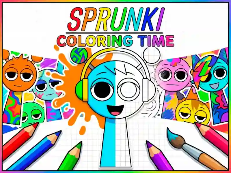 بازی Sprunki Coloring Time آنلاین