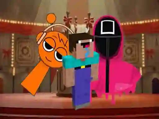 بازی Nextbots on Minecraft Squid Game Sprunki آنلاین