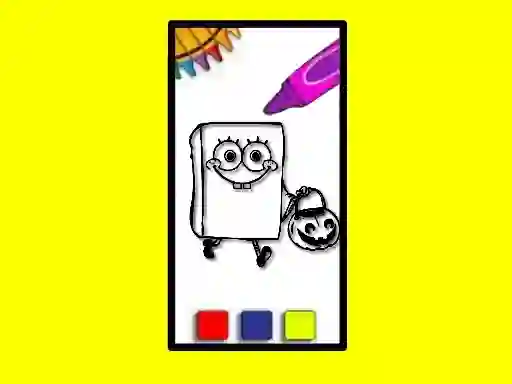 بازی SpobgeBob Halloween Coloring Book آنلاین