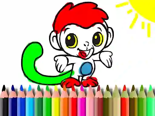 بازی Back To School: Monkey Coloring آنلاین