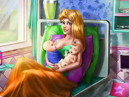 بازی Sleepy Princess Twins Birth آنلاین