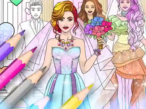 بازی Wedding Coloring Dress Up آنلاین
