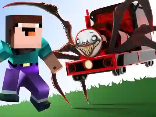 بازی Noob vs Spider Train آنلاین