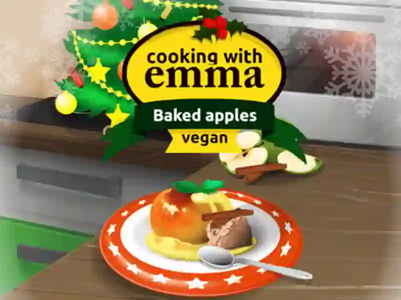 بازی Cooking with Emma Baked Apples vegan آنلاین
