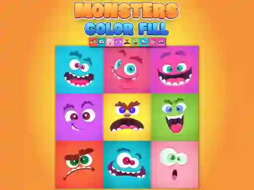 بازی Monsters Color Fill آنلاین