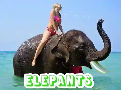 بازی Elephants Puzzle آنلاین