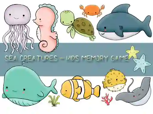 بازی Kids Memory Sea Creatures آنلاین
