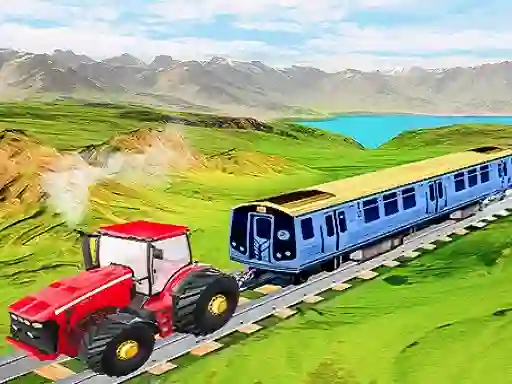 بازی Chained tractor towing train آنلاین