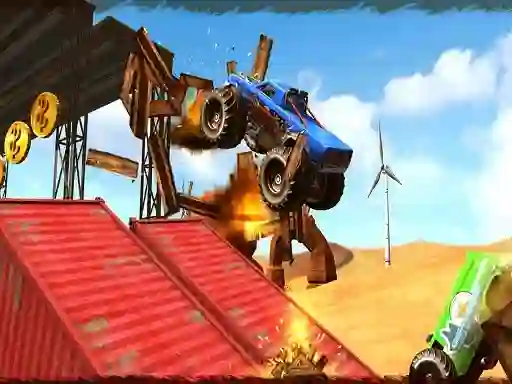 بازی Monster Truck Impossible Track Plane Simulator آنلاین