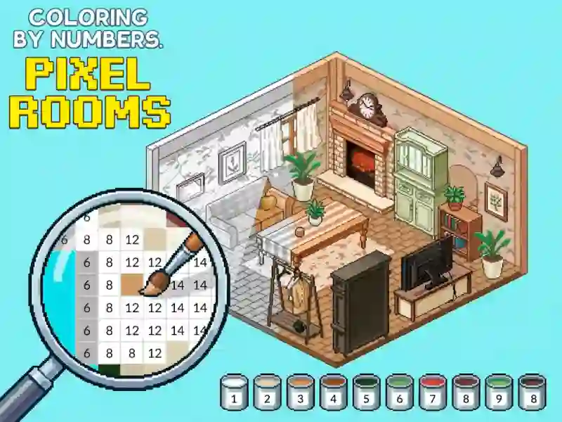بازی Coloring by Numbers Pixel Rooms آنلاین