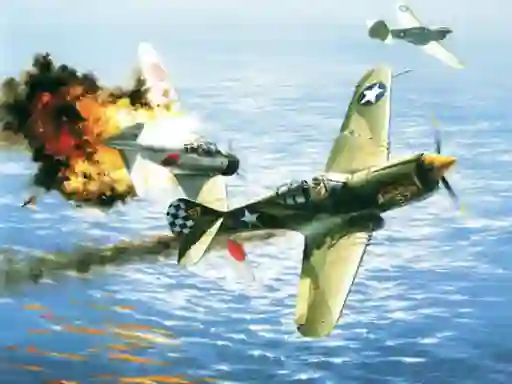 بازی Aviation Art Air Combat Slide آنلاین