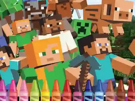 بازی 4GameGround Minecraft Coloring آنلاین