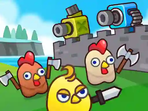 بازی Merge Cannon: Chicken Defense آنلاین