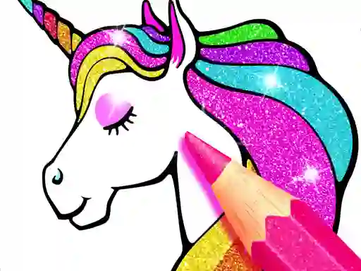 بازی Unicorn Coloring Book Glitter آنلاین