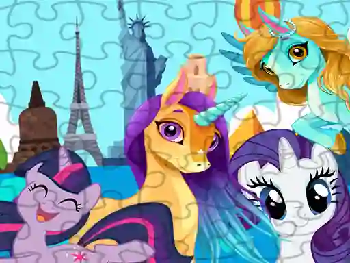 بازی Unicorns Travel The World Puzzle آنلاین