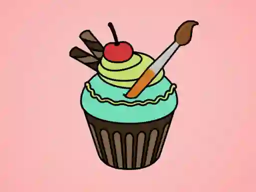 بازی Yummy Cupcake Coloring آنلاین