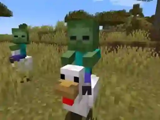 بازی Chicken Jockey hidden lava chicken 2 آنلاین